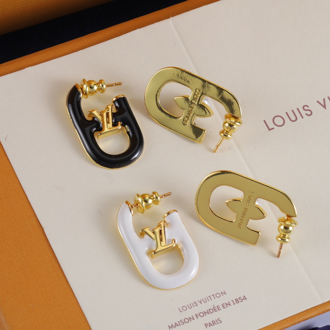 Fashion Enamel Letter Earrings