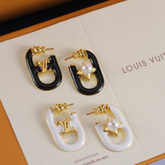 Fashion Enamel Letter Earrings