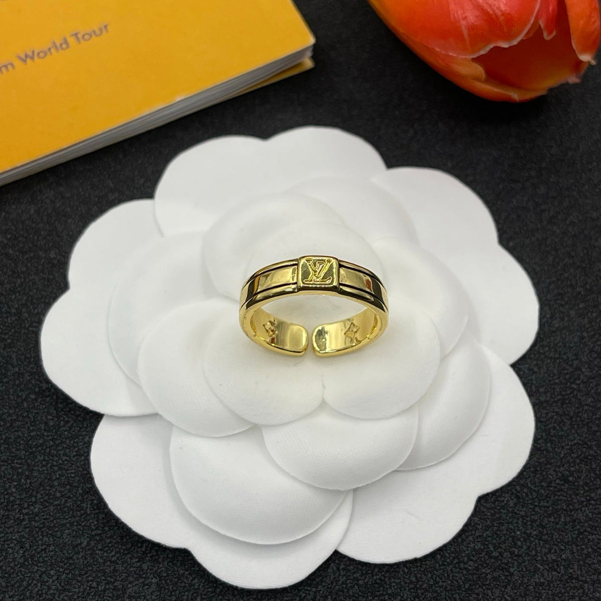 Stylish Monogram Open Ring