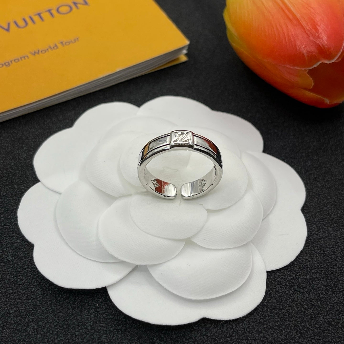 Stylish Monogram Open Ring