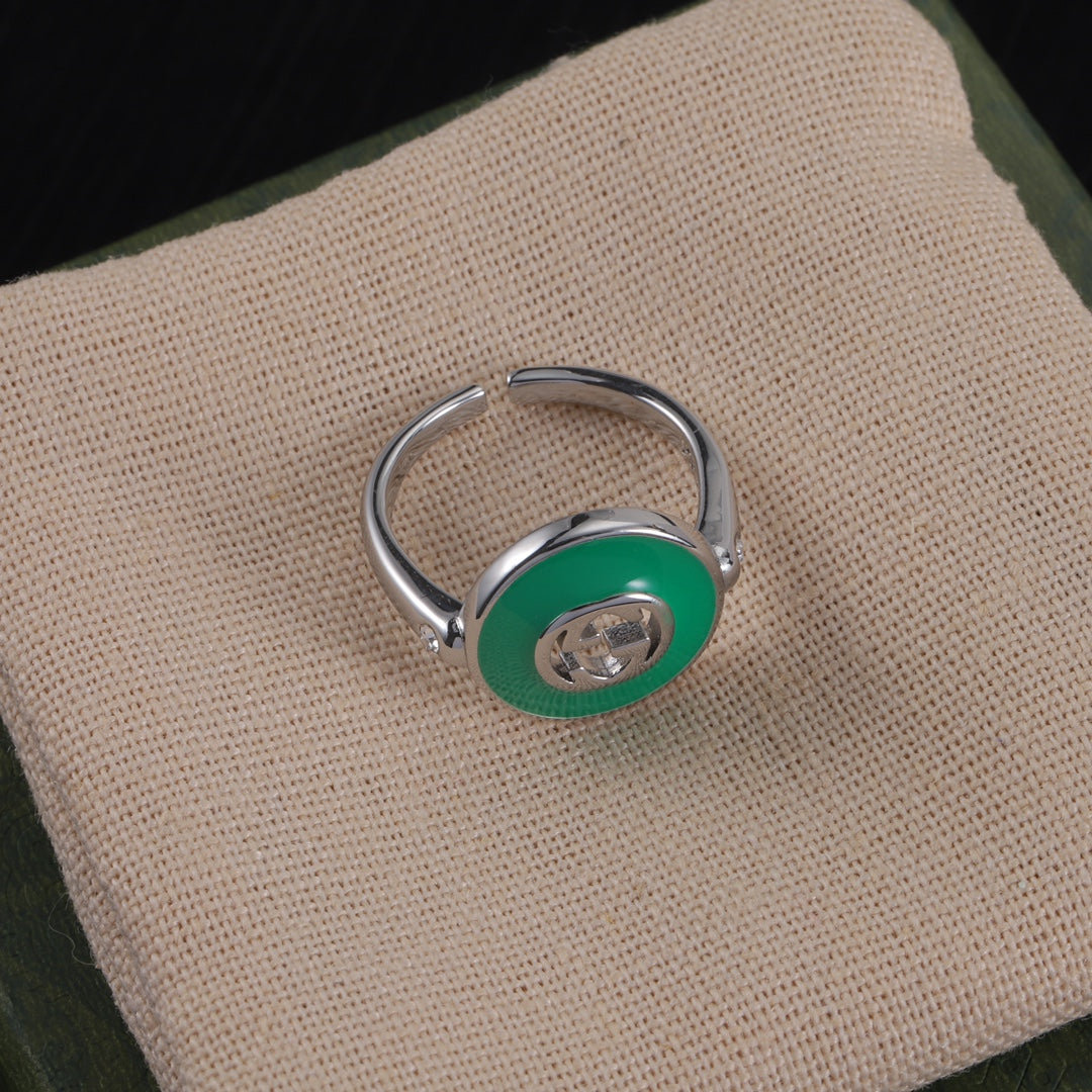 Vintage Enamel Open Ring
