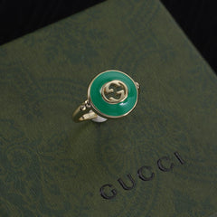 Vintage Enamel Open Ring