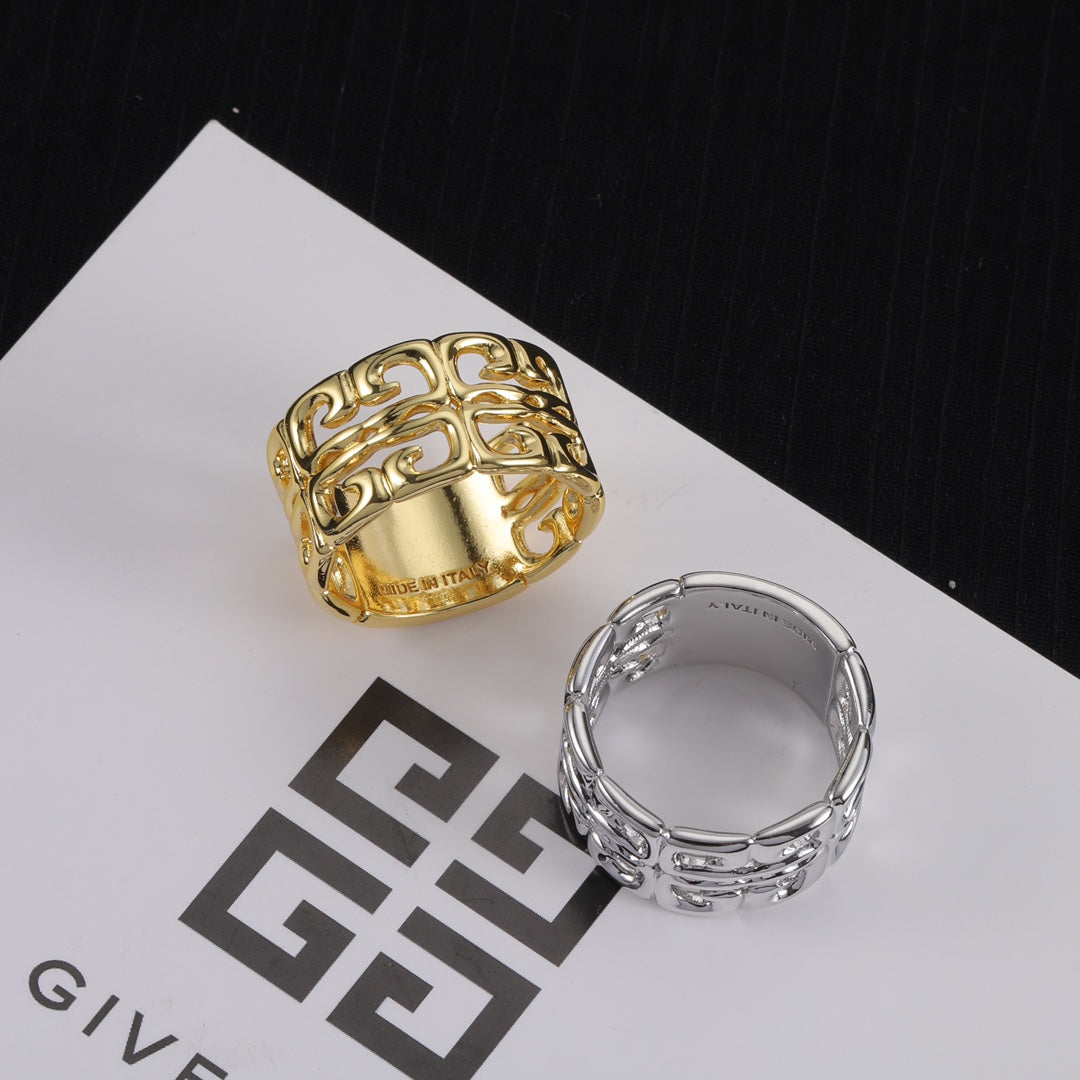 Trendy Hollow Monogram Ring