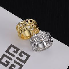 Trendy Hollow Monogram Ring