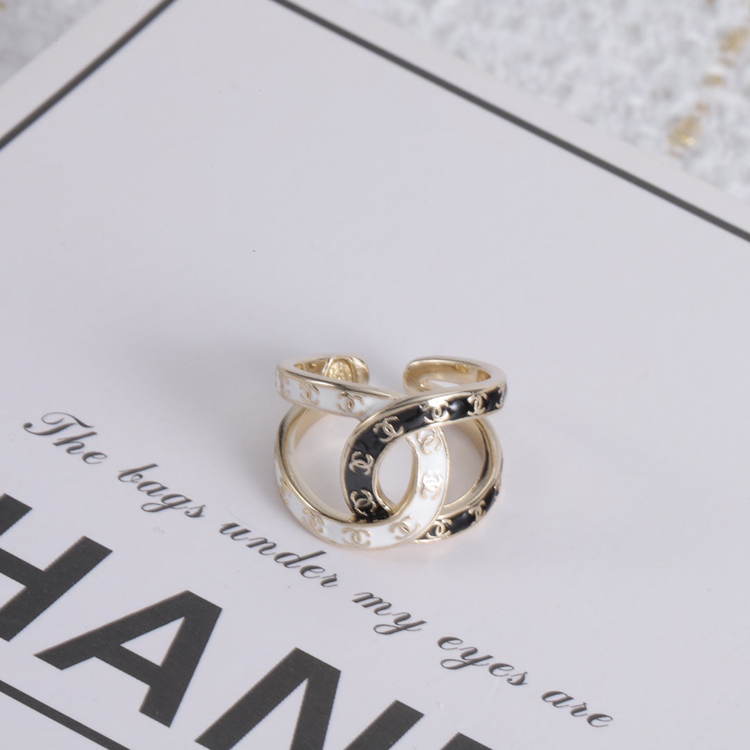 Enamel Cross Open Ring