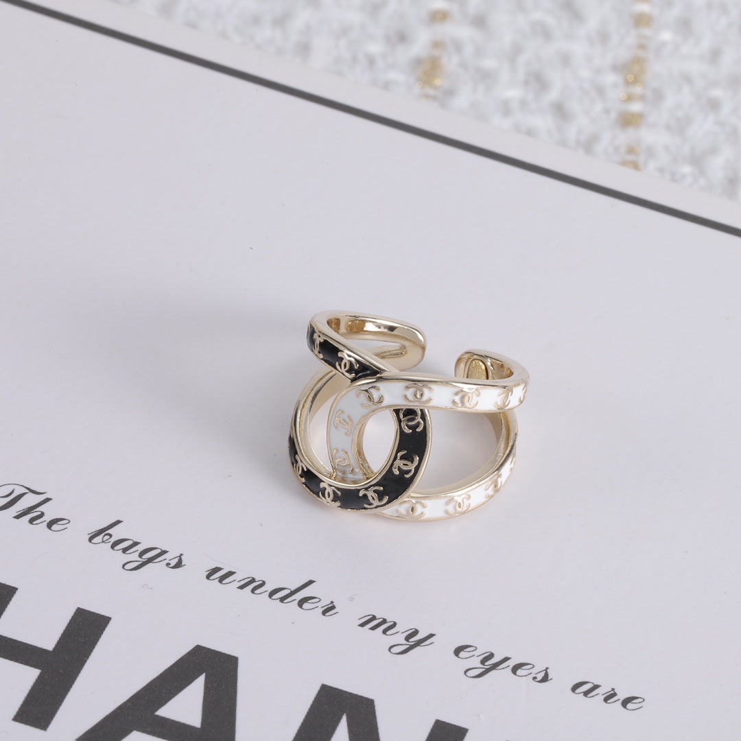 Enamel Cross Open Ring