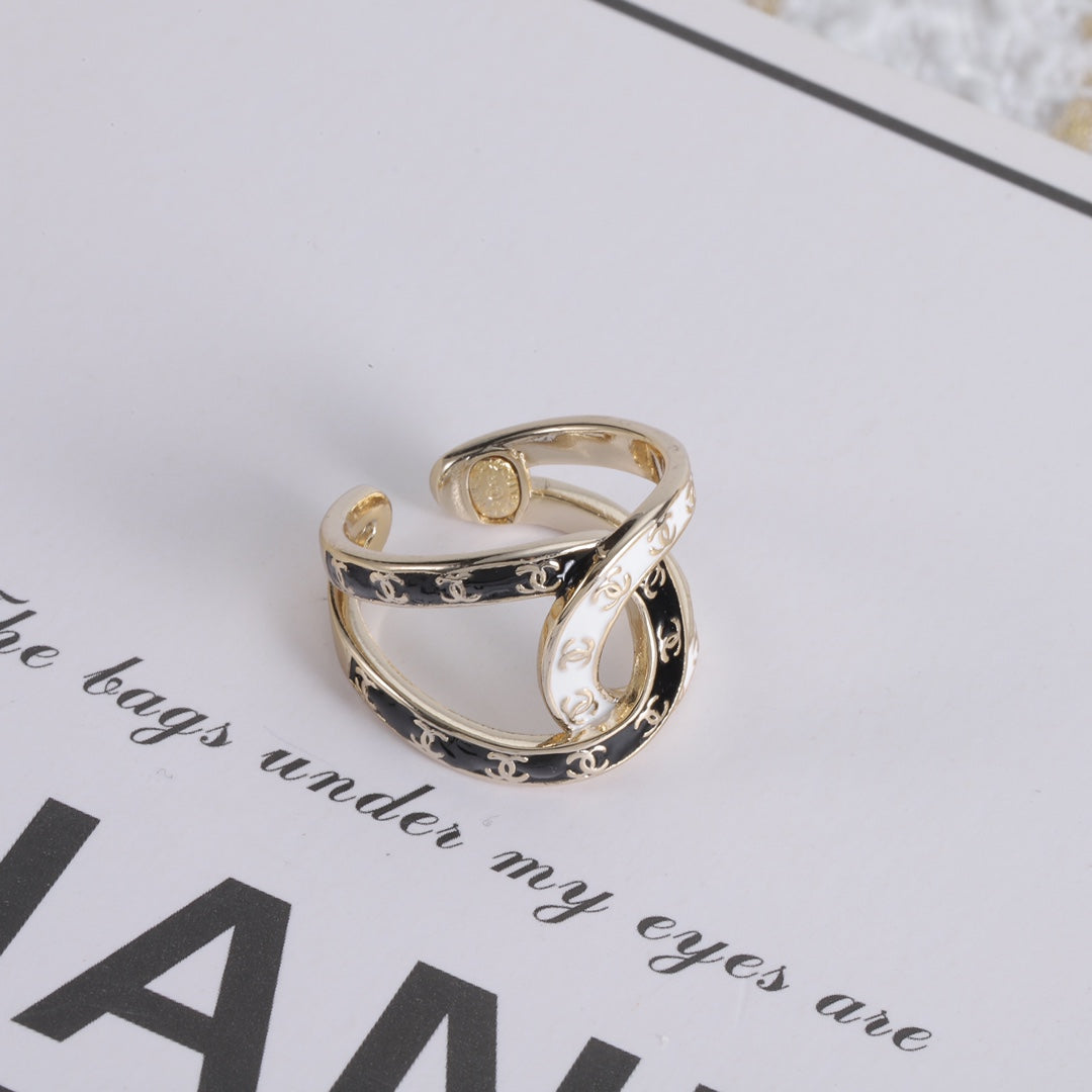 Enamel Cross Open Ring