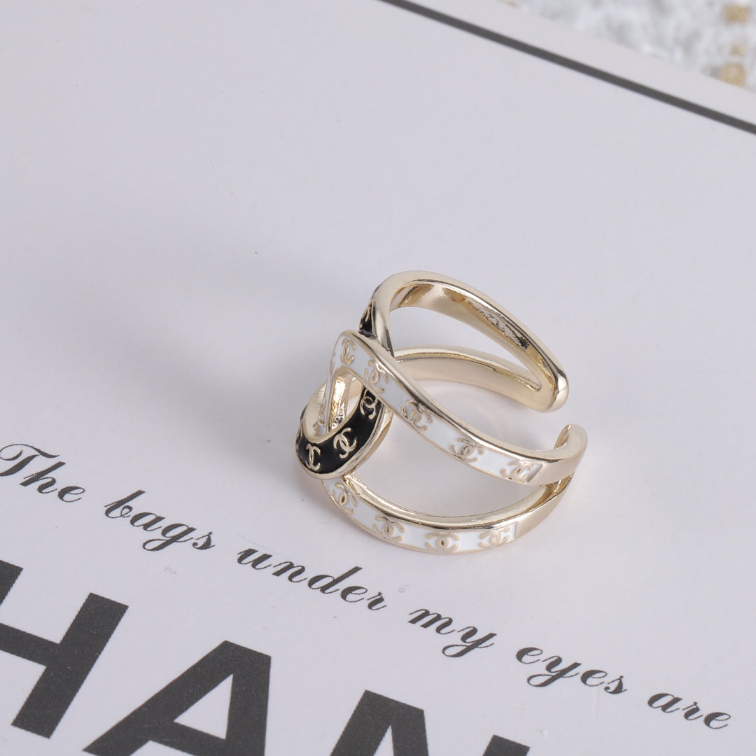 Enamel Cross Open Ring