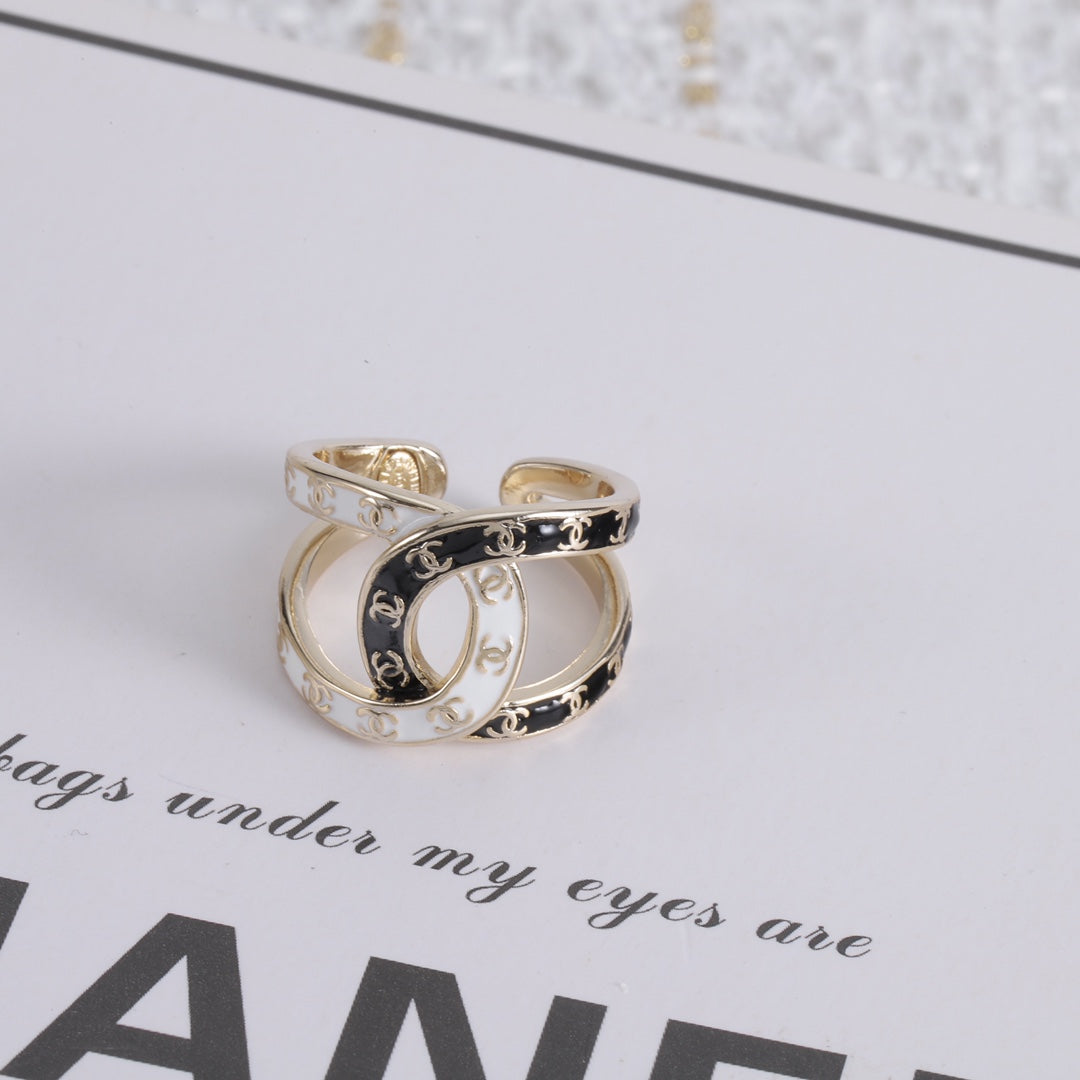 Enamel Cross Open Ring