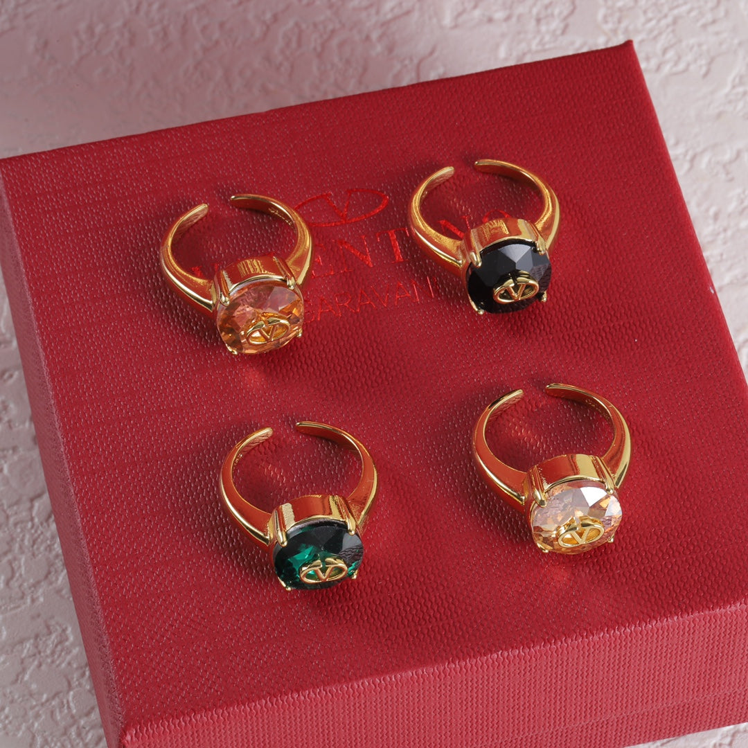 Elegant Gemstone Open Ring