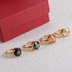 Elegant Gemstone Open Ring