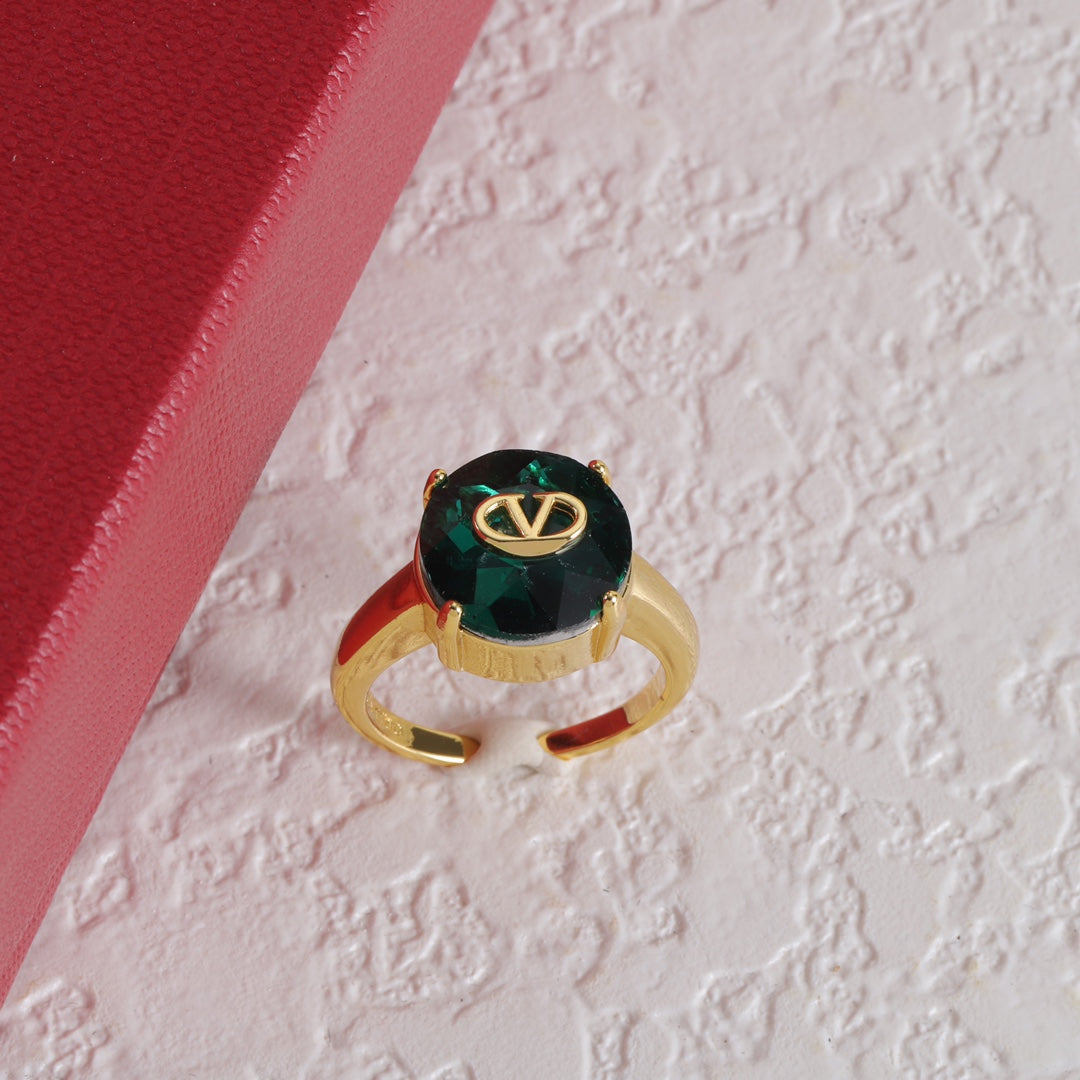 Elegant Gemstone Open Ring