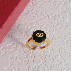 Elegant Gemstone Open Ring