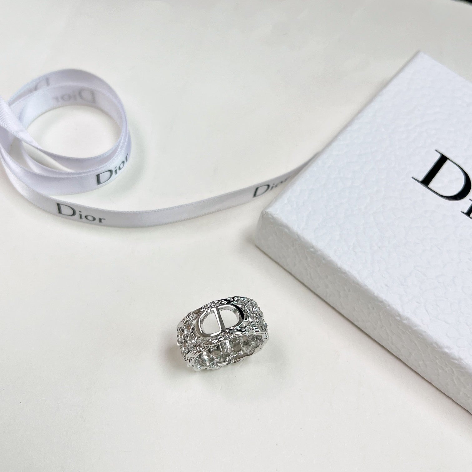 Stylish Silver Monogram Ring