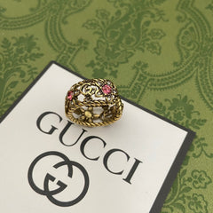 Vintage Flower Open Ring