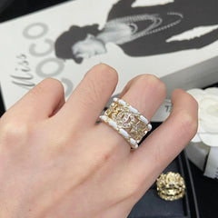 Vintage Leather Chain Star Ring