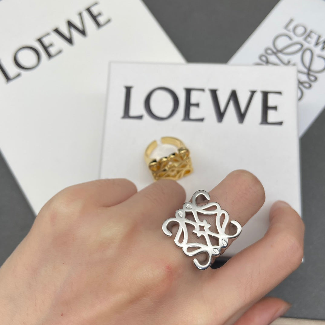 Anagram Hollow Open Ring