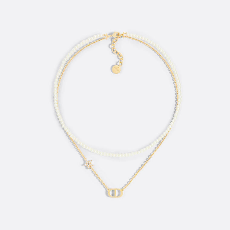 Double-layer pearl necklace