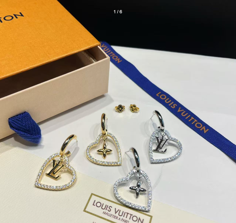 Asymmetrical Monogram Earrings