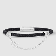 Leather chain bracelet