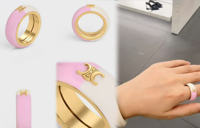 Monogram Enamel Colorblock Ring