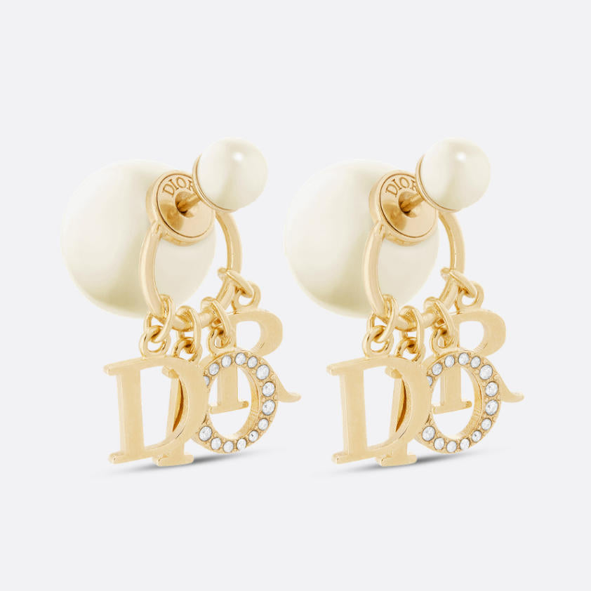 Classic Letter Pearl Earrings